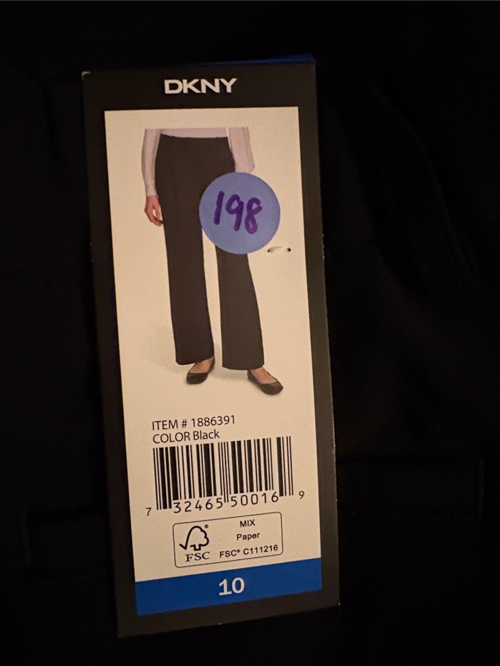 DKNY Black Pull-On Straight Leg Pants - Picture 2 of 11